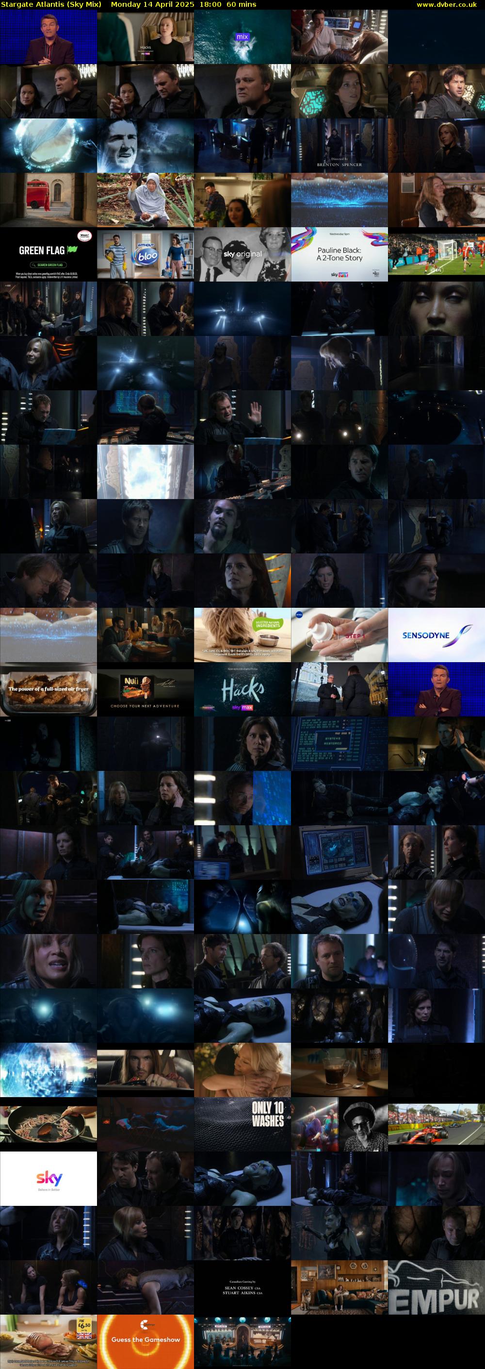 Stargate Atlantis (Sky Mix) Monday 14 April 2025 18:00 - 19:00