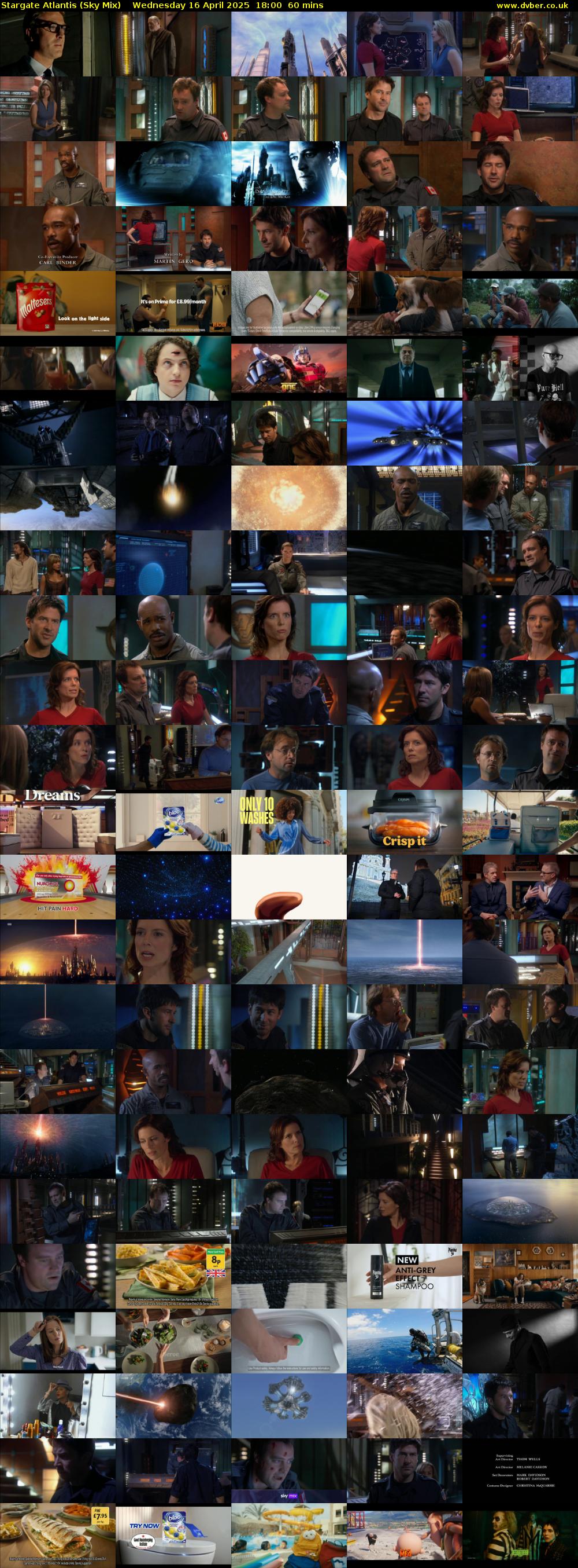 Stargate Atlantis (Sky Mix) Wednesday 16 April 2025 18:00 - 19:00