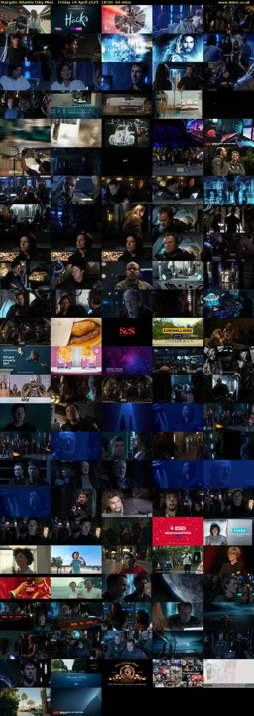 Stargate Atlantis (Sky Mix) Friday 18 April 2025 18:00 - 19:00