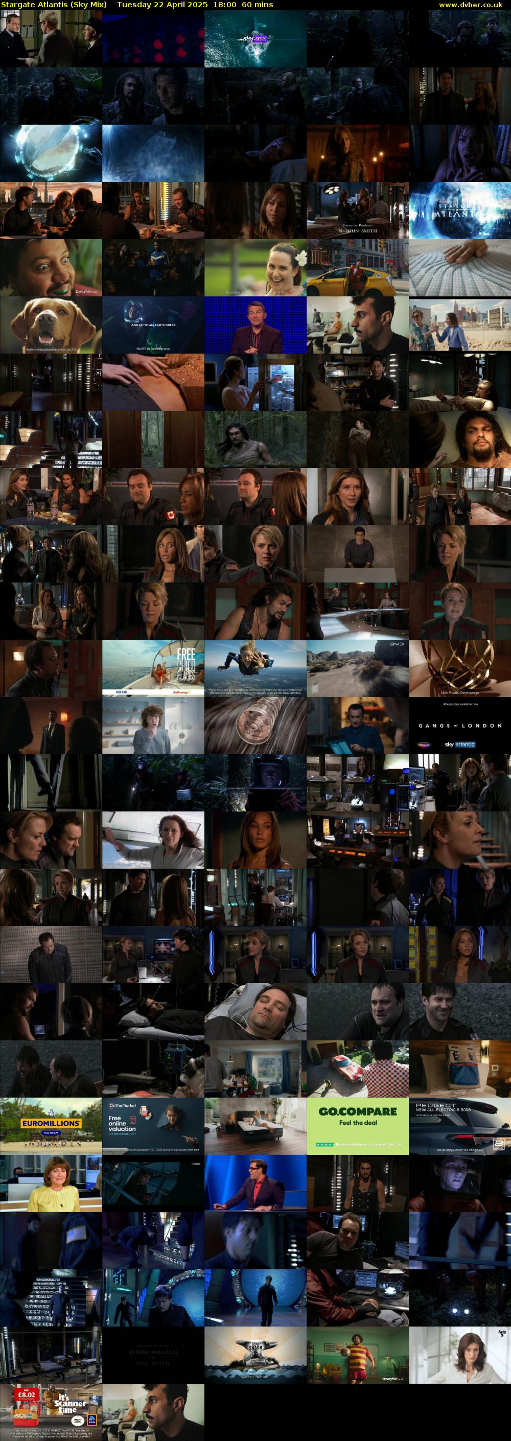 Stargate Atlantis (Sky Mix) Tuesday 22 April 2025 18:00 - 19:00