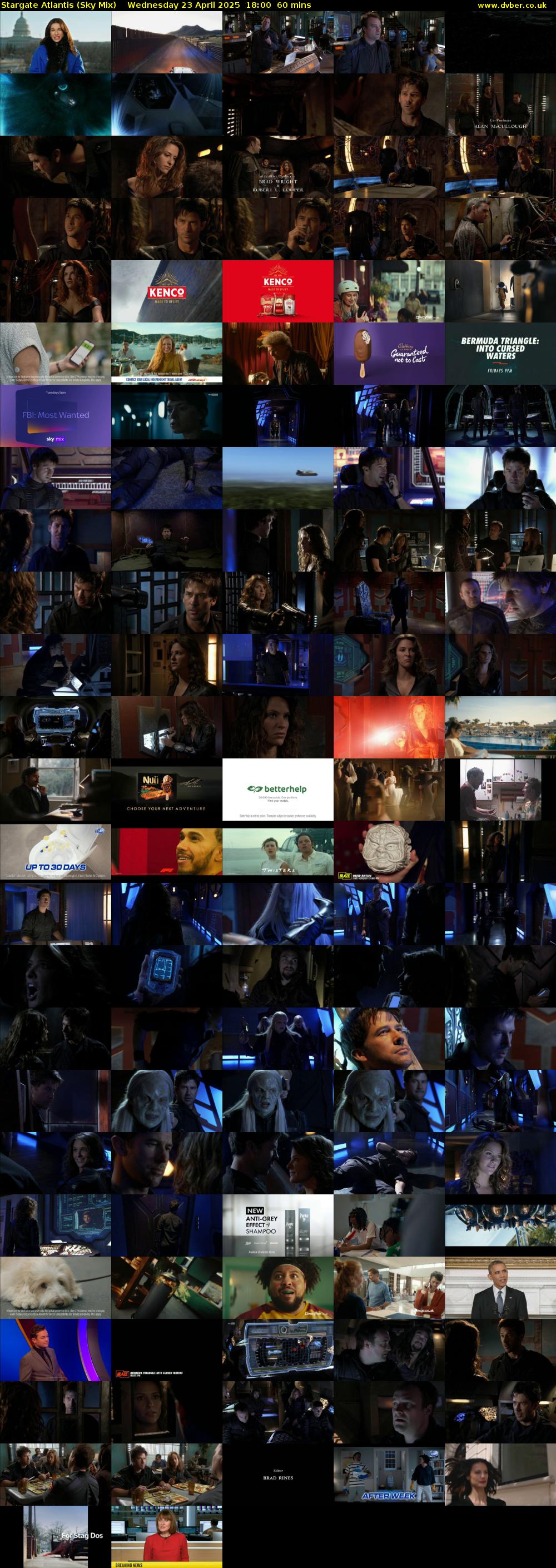 Stargate Atlantis (Sky Mix) Wednesday 23 April 2025 18:00 - 19:00