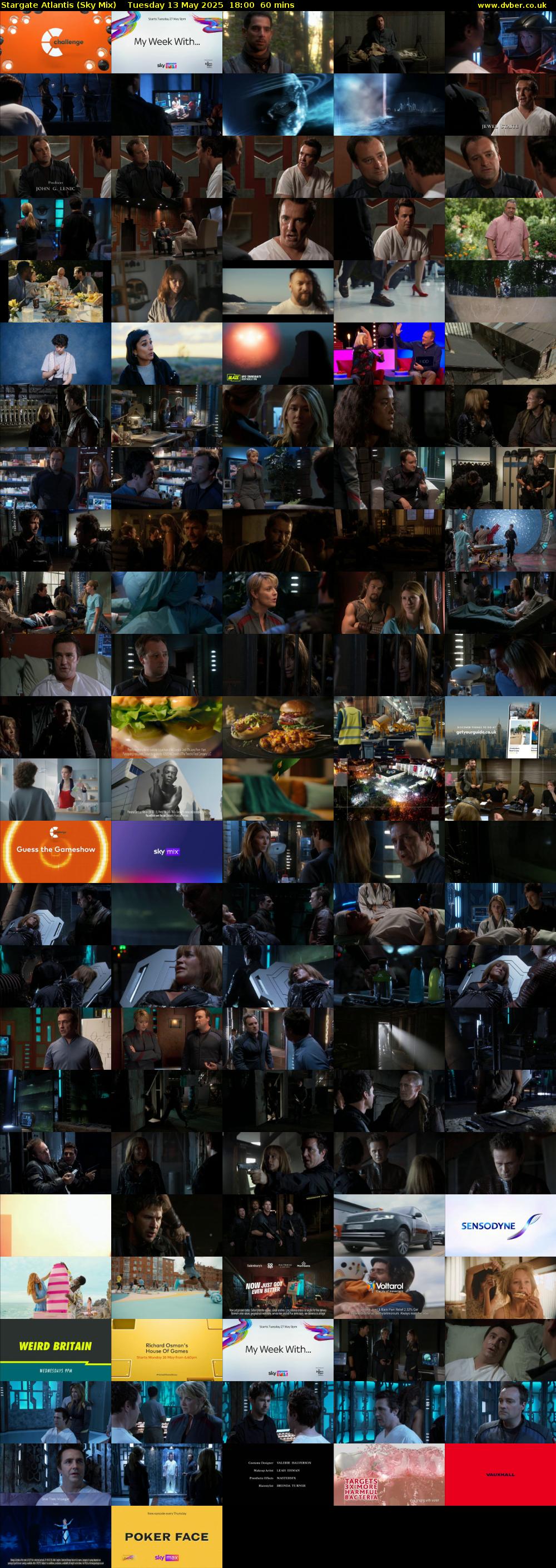 Stargate Atlantis (Sky Mix) Tuesday 13 May 2025 18:00 - 19:00