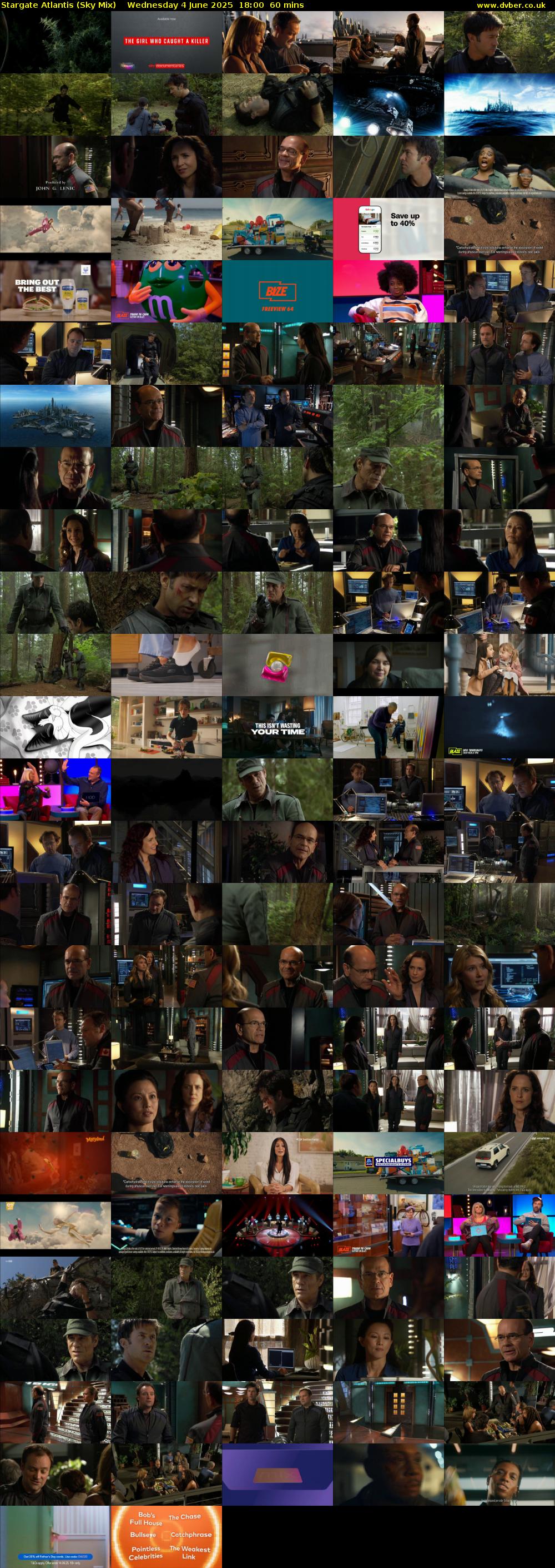 Stargate Atlantis (Sky Mix) Wednesday 4 June 2025 18:00 - 19:00