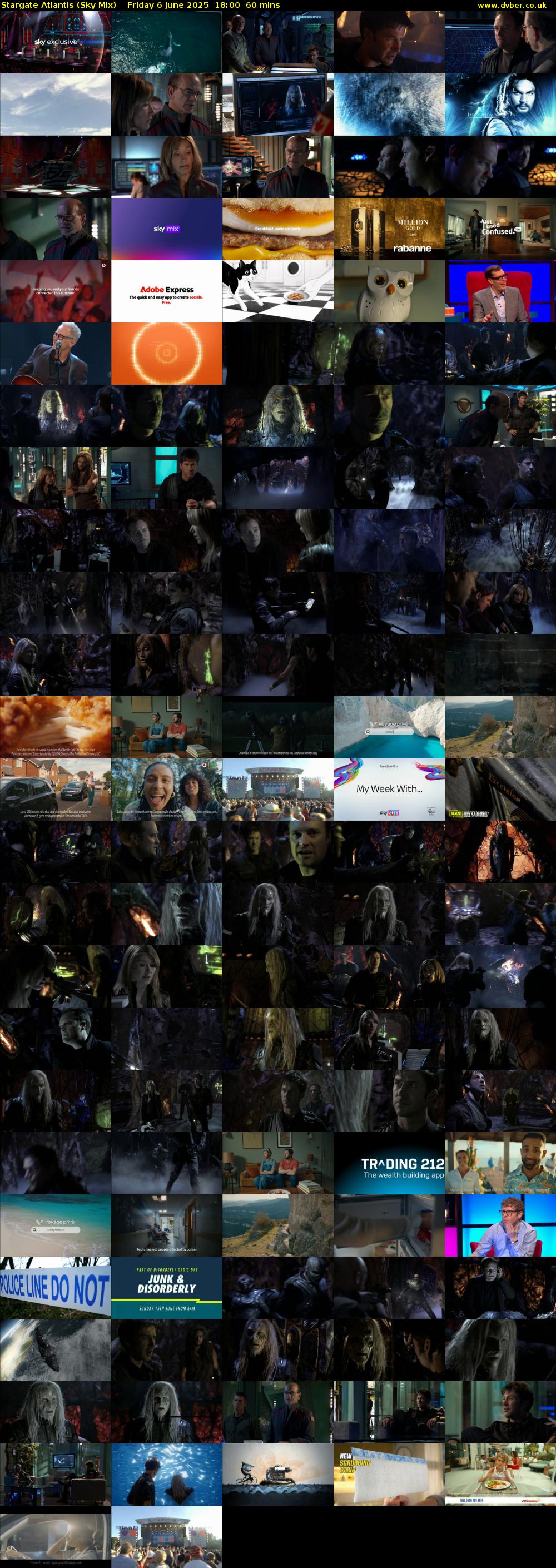 Stargate Atlantis (Sky Mix) Friday 6 June 2025 18:00 - 19:00