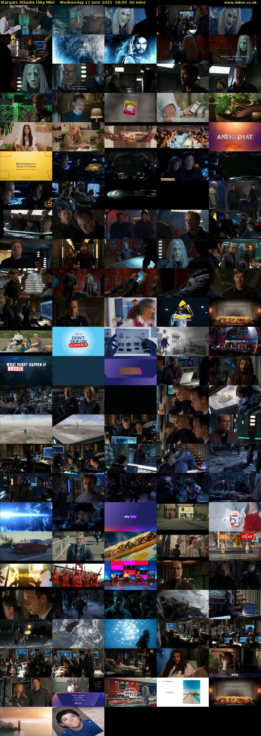 Stargate Atlantis (Sky Mix) Wednesday 11 June 2025 18:00 - 19:00
