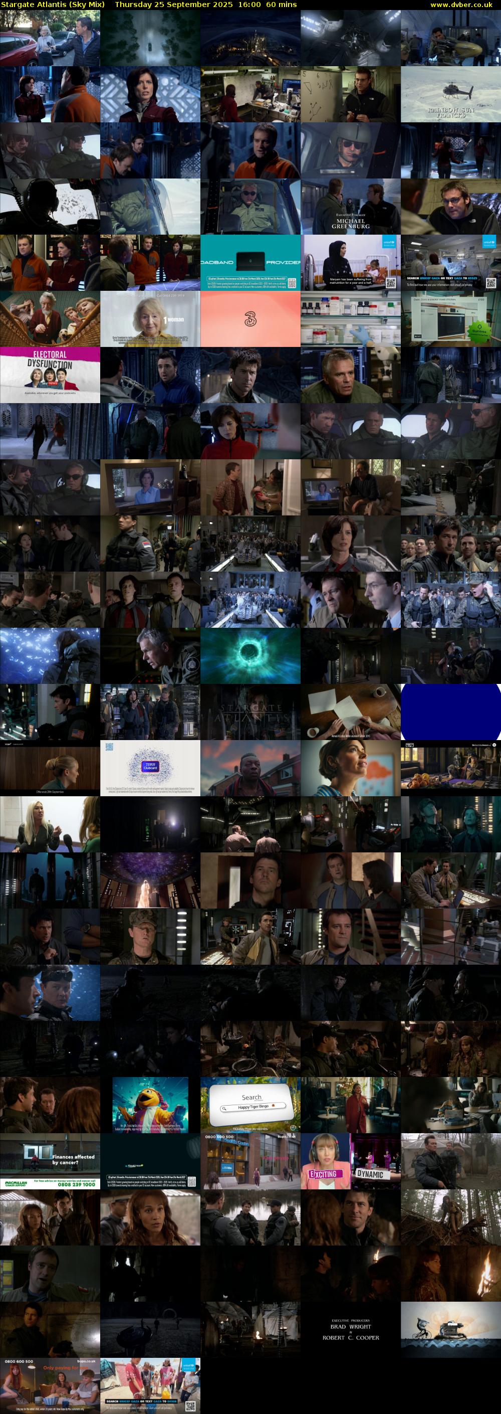 Stargate Atlantis (Sky Mix) Thursday 25 September 2025 16:00 - 17:00
