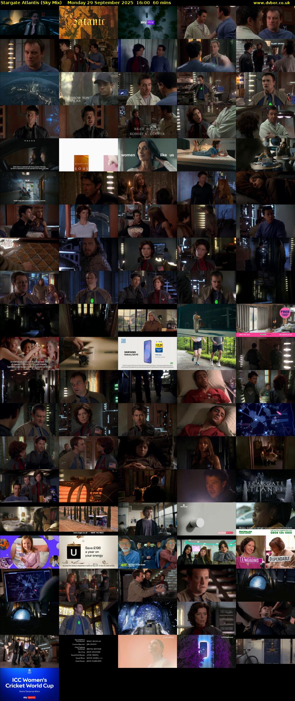 Stargate Atlantis (Sky Mix) Monday 29 September 2025 16:00 - 17:00