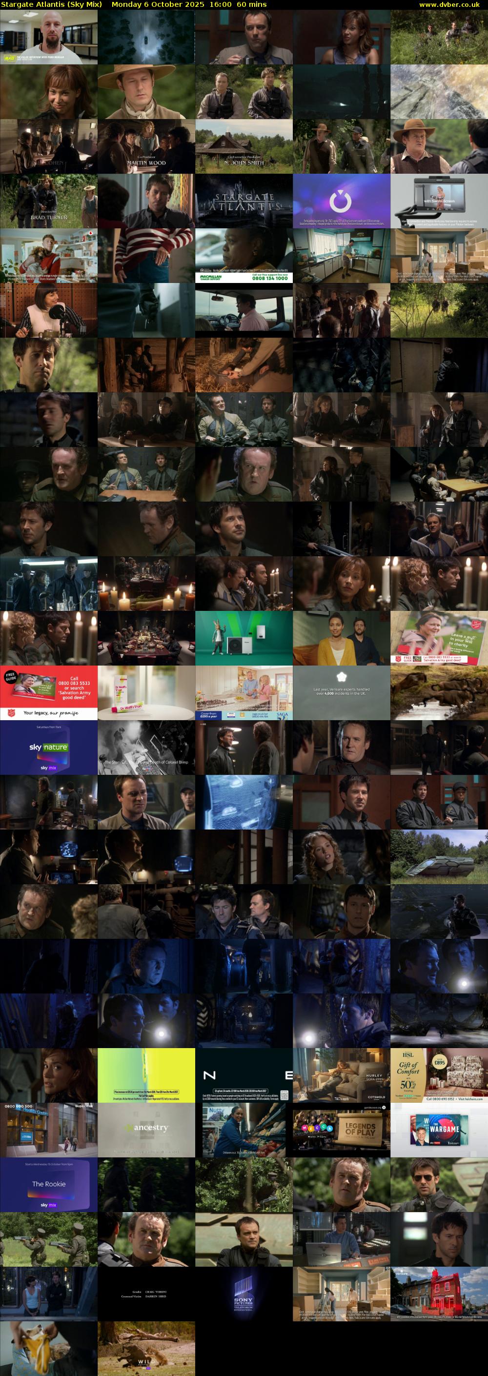 Stargate Atlantis (Sky Mix) Monday 6 October 2025 16:00 - 17:00