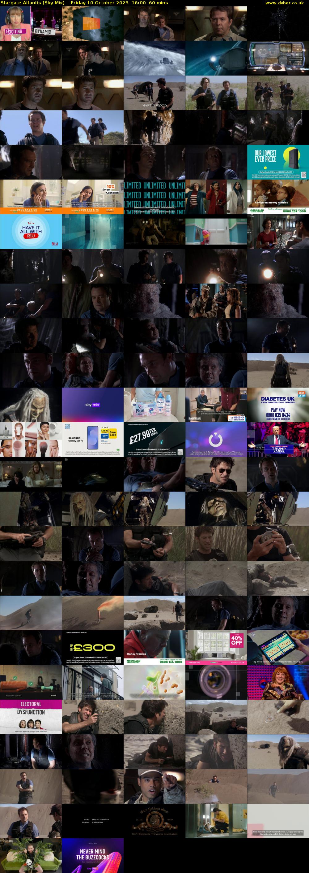 Stargate Atlantis (Sky Mix) Friday 10 October 2025 16:00 - 17:00
