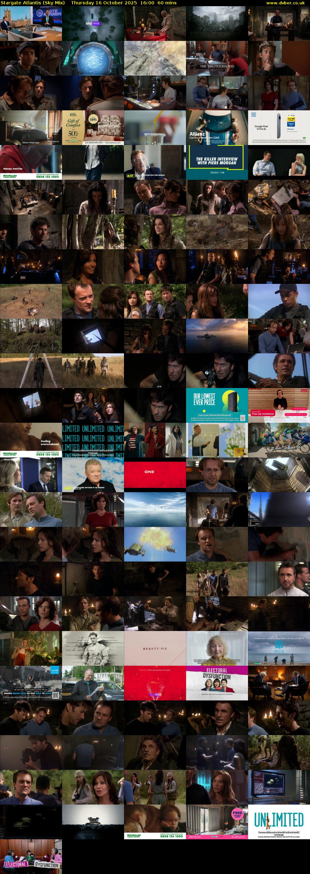 Stargate Atlantis (Sky Mix) Thursday 16 October 2025 16:00 - 17:00
