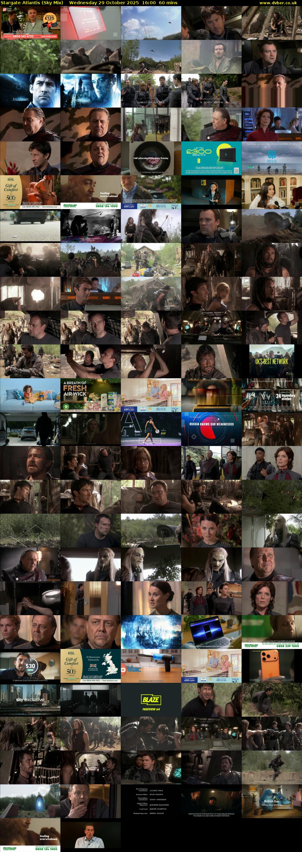 Stargate Atlantis (Sky Mix) Wednesday 29 October 2025 16:00 - 17:00