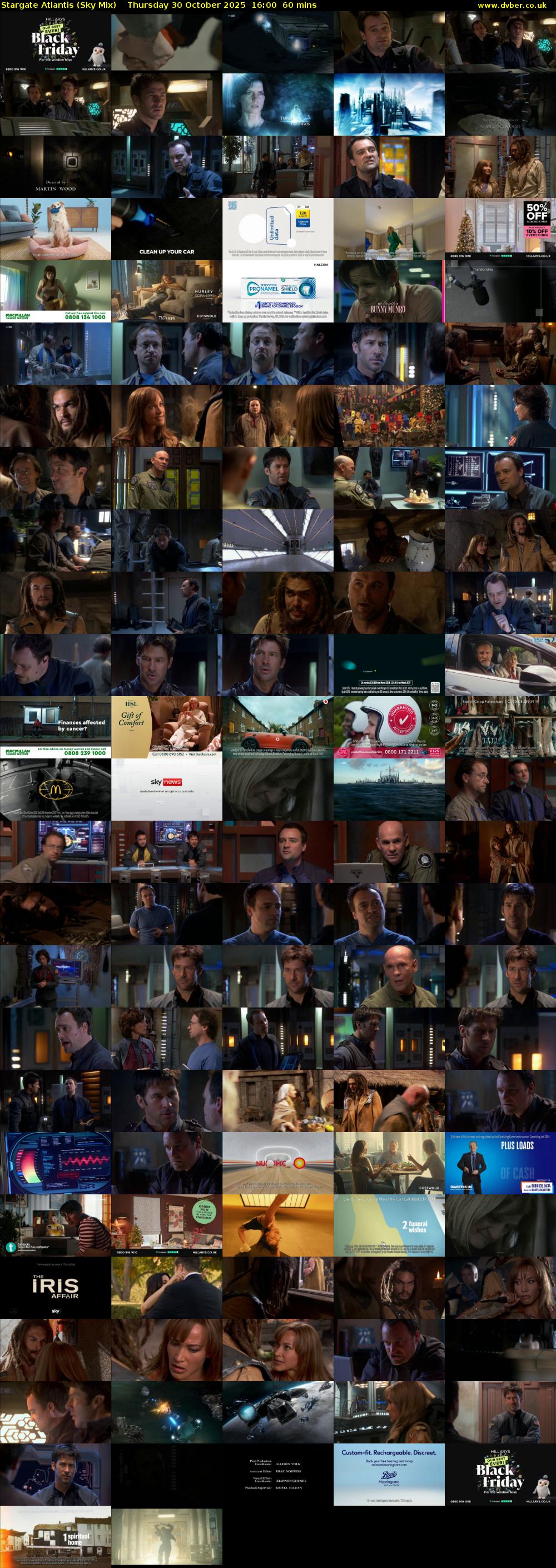 Stargate Atlantis (Sky Mix) Thursday 30 October 2025 16:00 - 17:00