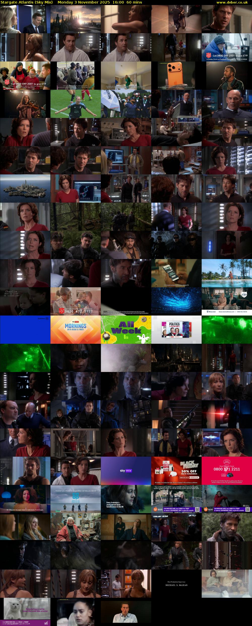 Stargate Atlantis (Sky Mix) Monday 3 November 2025 16:00 - 17:00