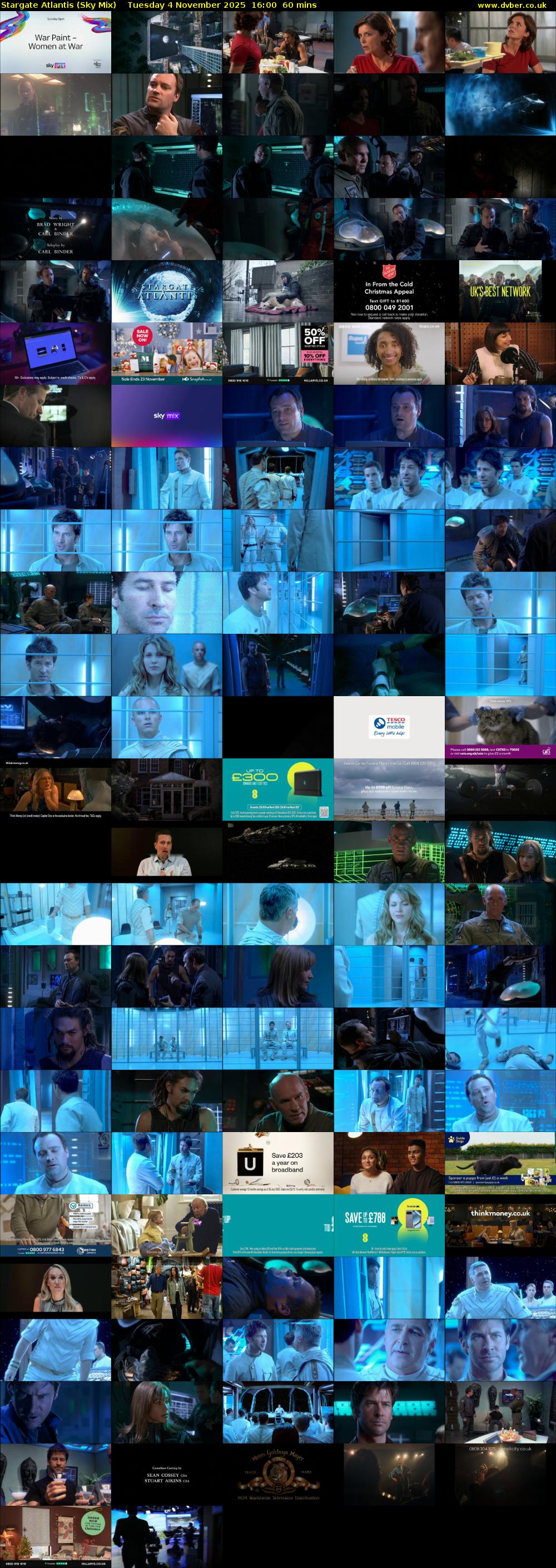 Stargate Atlantis (Sky Mix) Tuesday 4 November 2025 16:00 - 17:00