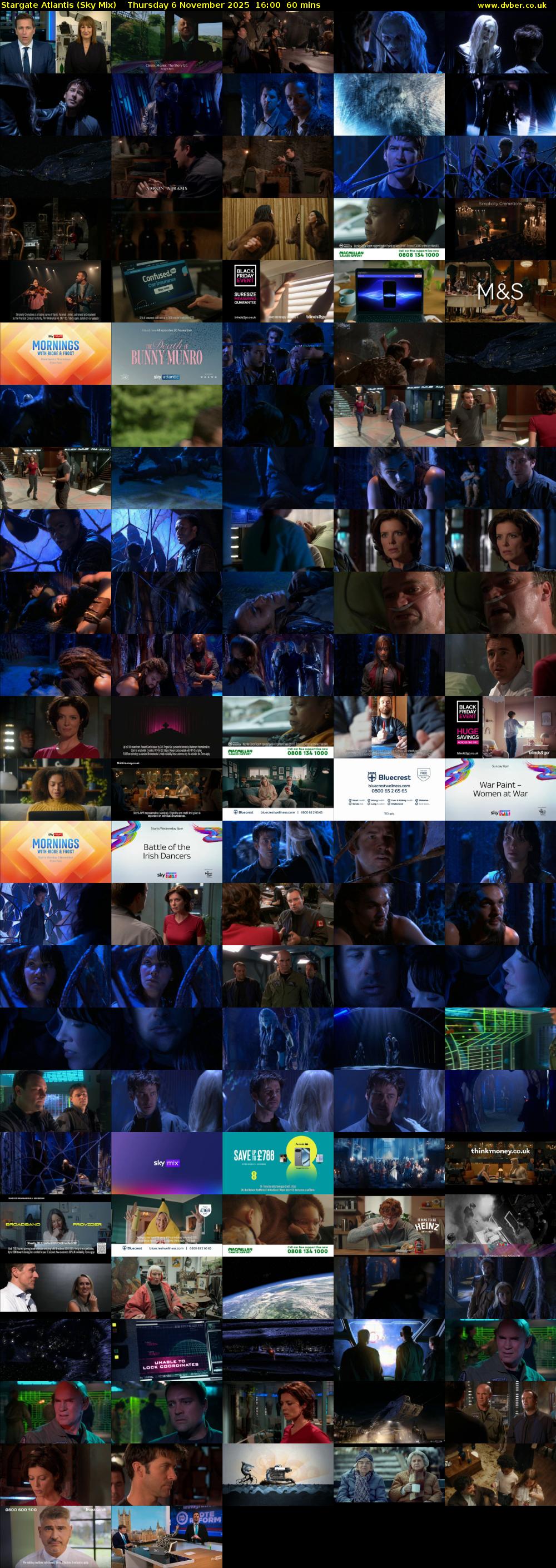 Stargate Atlantis (Sky Mix) Thursday 6 November 2025 16:00 - 17:00