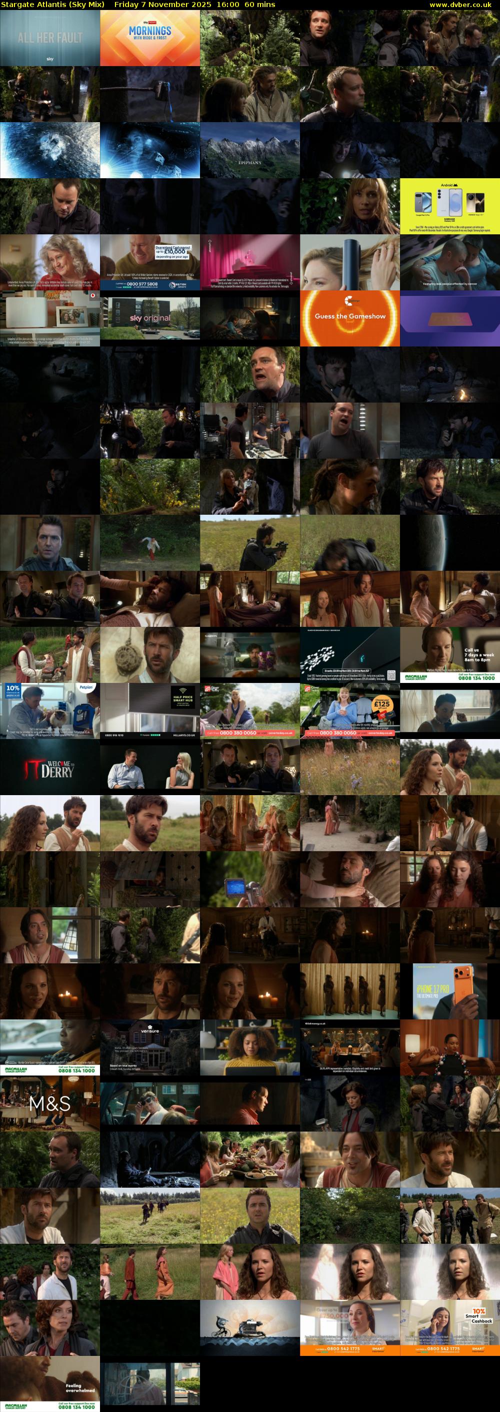 Stargate Atlantis (Sky Mix) Friday 7 November 2025 16:00 - 17:00