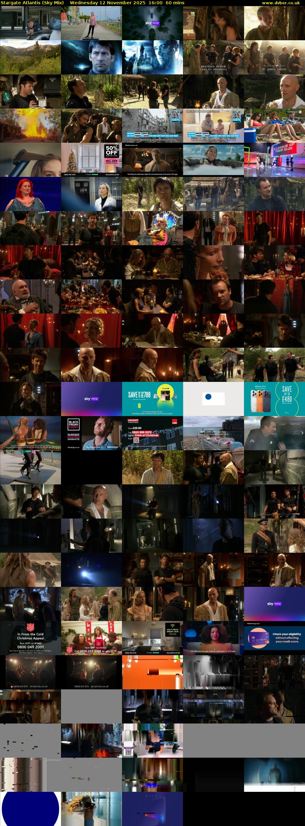 Stargate Atlantis (Sky Mix) Wednesday 12 November 2025 16:00 - 17:00