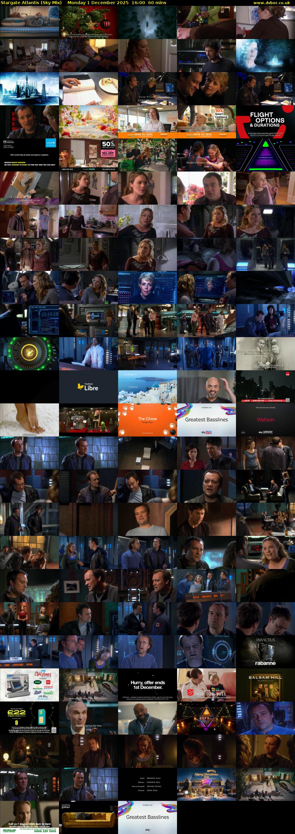 Stargate Atlantis (Sky Mix) Monday 1 December 2025 16:00 - 17:00
