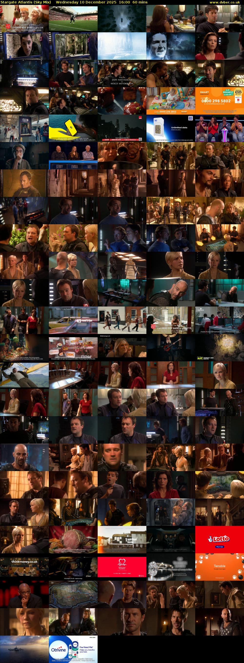 Stargate Atlantis (Sky Mix) Wednesday 10 December 2025 16:00 - 17:00