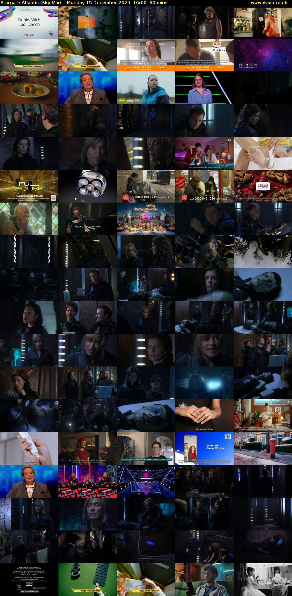 Stargate Atlantis (Sky Mix) Monday 15 December 2025 16:00 - 17:00