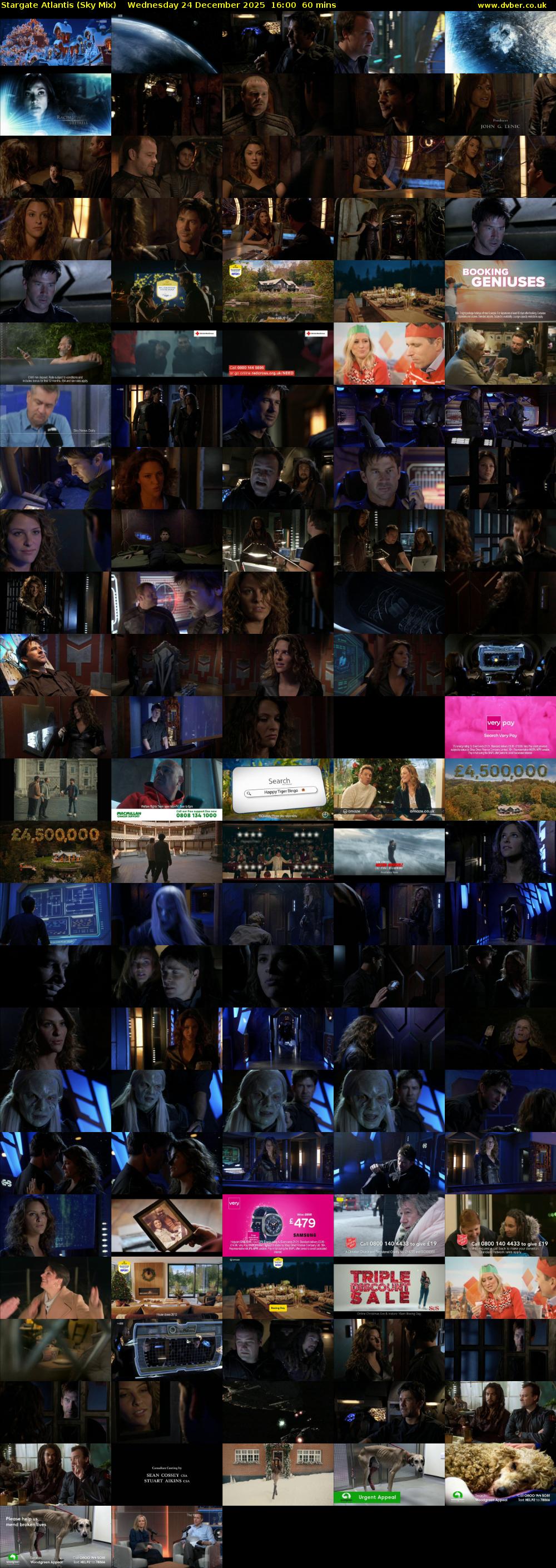 Stargate Atlantis (Sky Mix) Wednesday 24 December 2025 16:00 - 17:00