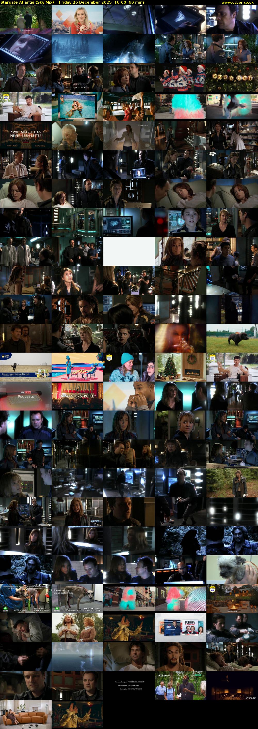 Stargate Atlantis (Sky Mix) Friday 26 December 2025 16:00 - 17:00