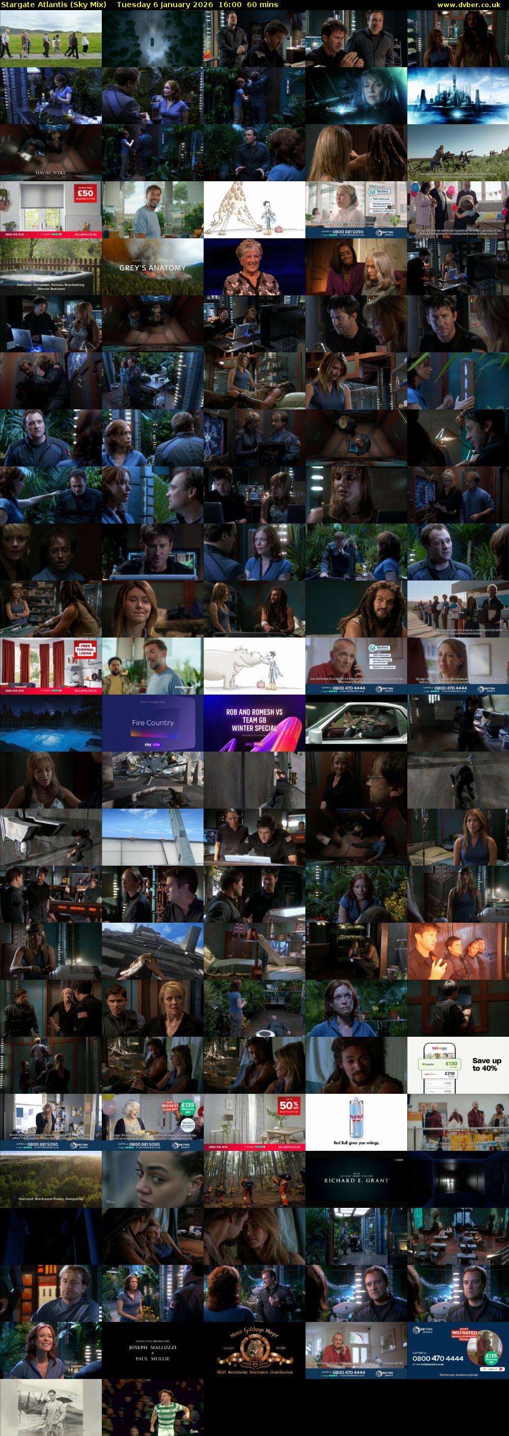 Stargate Atlantis (Sky Mix) Tuesday 6 January 2026 16:00 - 17:00