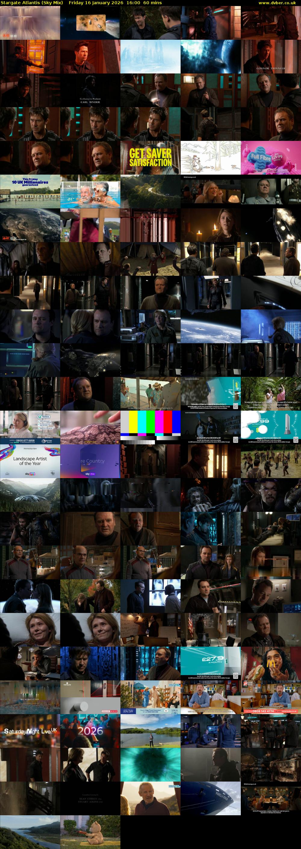 Stargate Atlantis (Sky Mix) Friday 16 January 2026 16:00 - 17:00