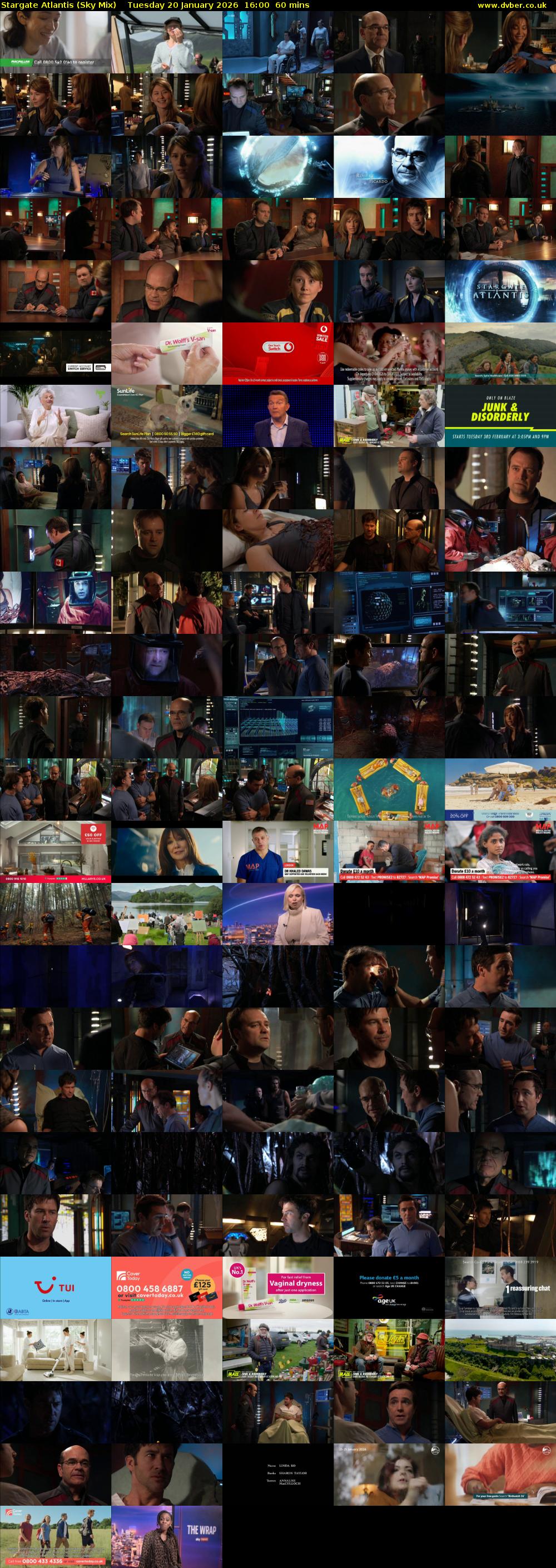 Stargate Atlantis (Sky Mix) Tuesday 20 January 2026 16:00 - 17:00
