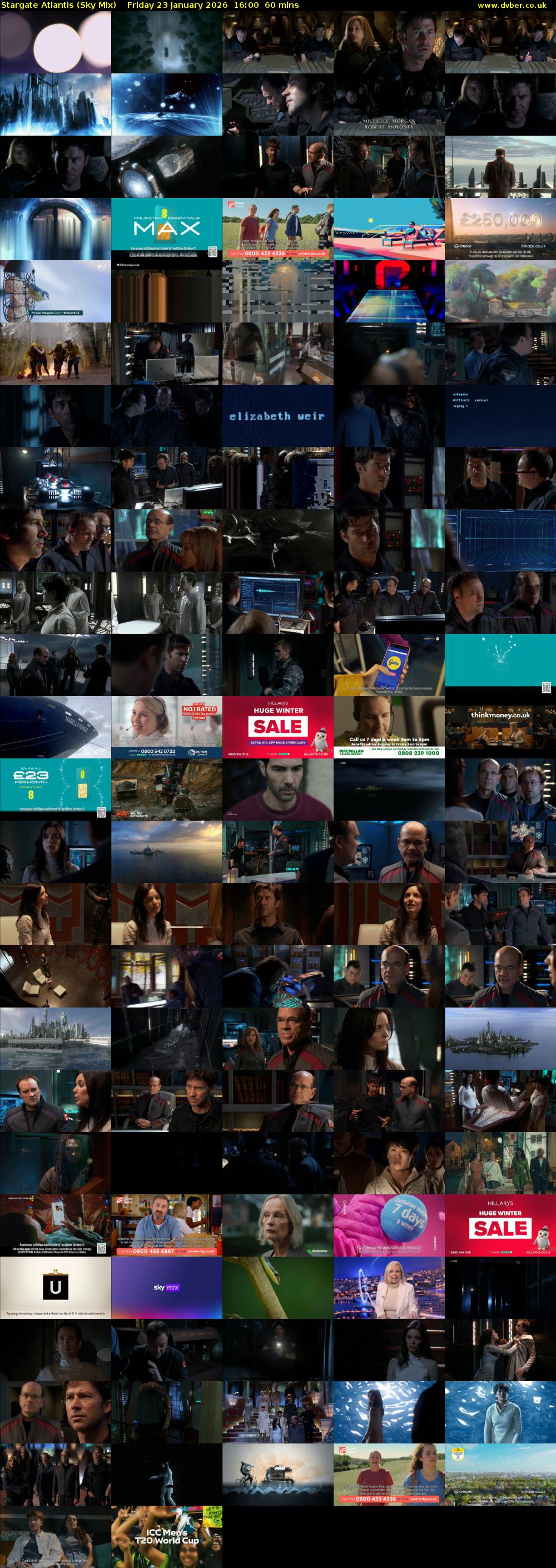 Stargate Atlantis (Sky Mix) Friday 23 January 2026 16:00 - 17:00