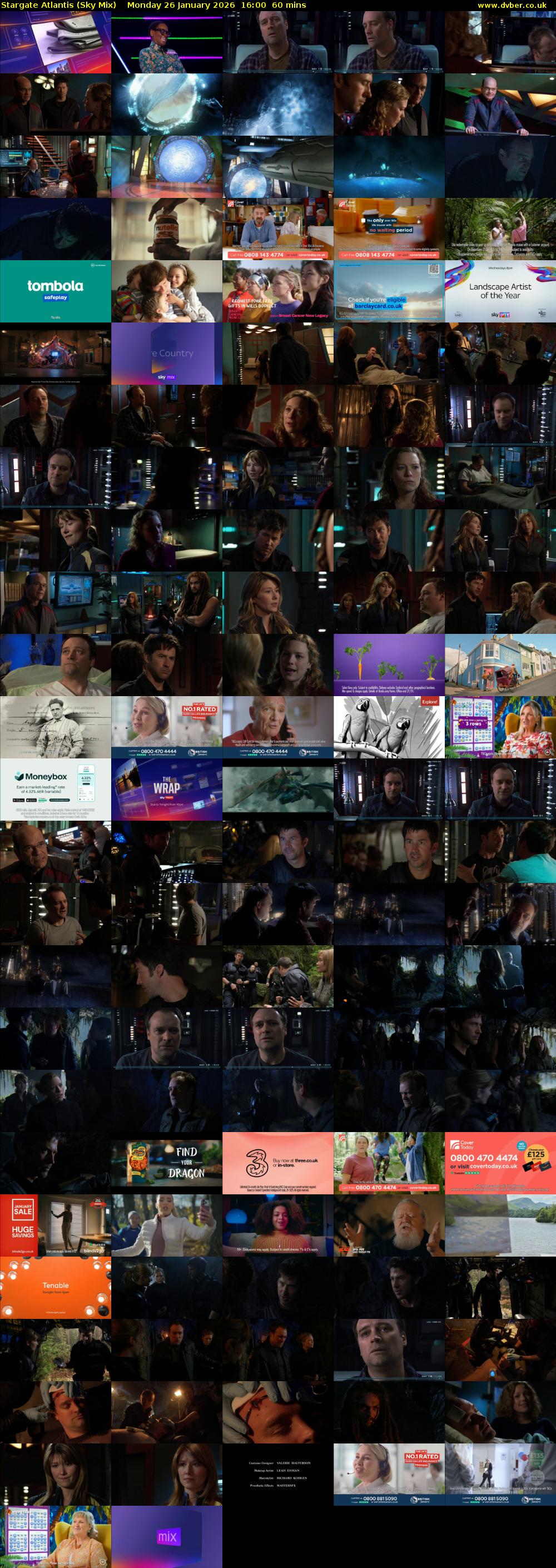 Stargate Atlantis (Sky Mix) Monday 26 January 2026 16:00 - 17:00