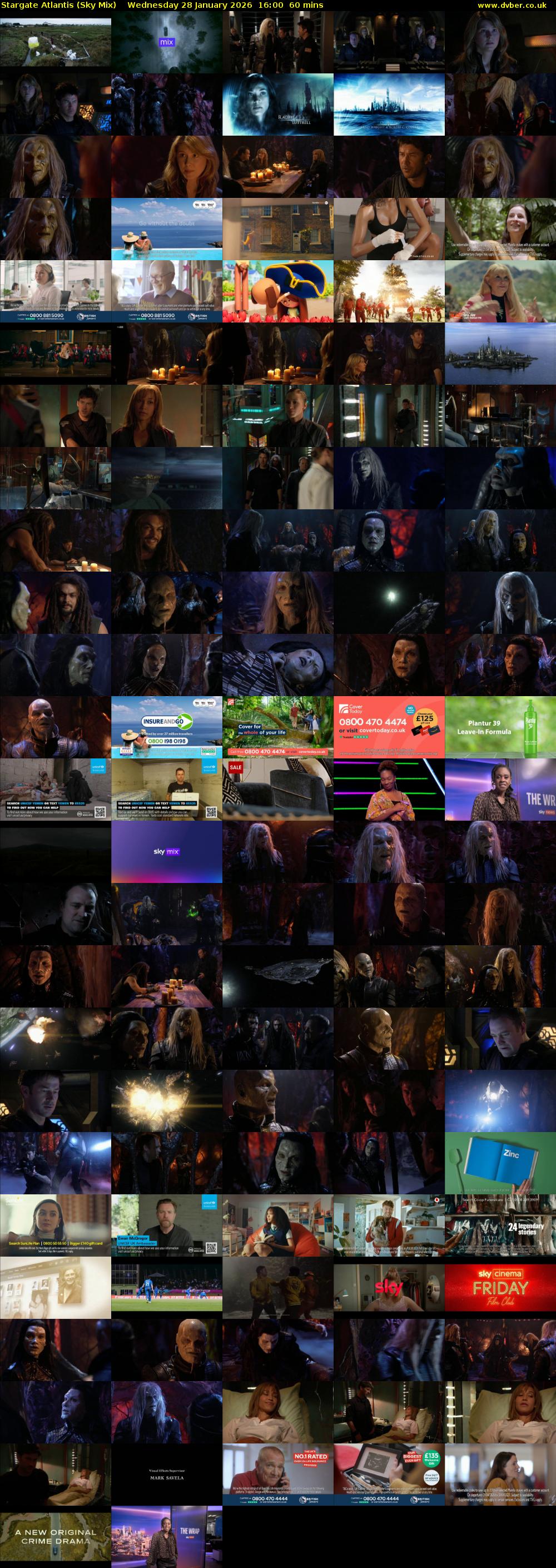 Stargate Atlantis (Sky Mix) Wednesday 28 January 2026 16:00 - 17:00