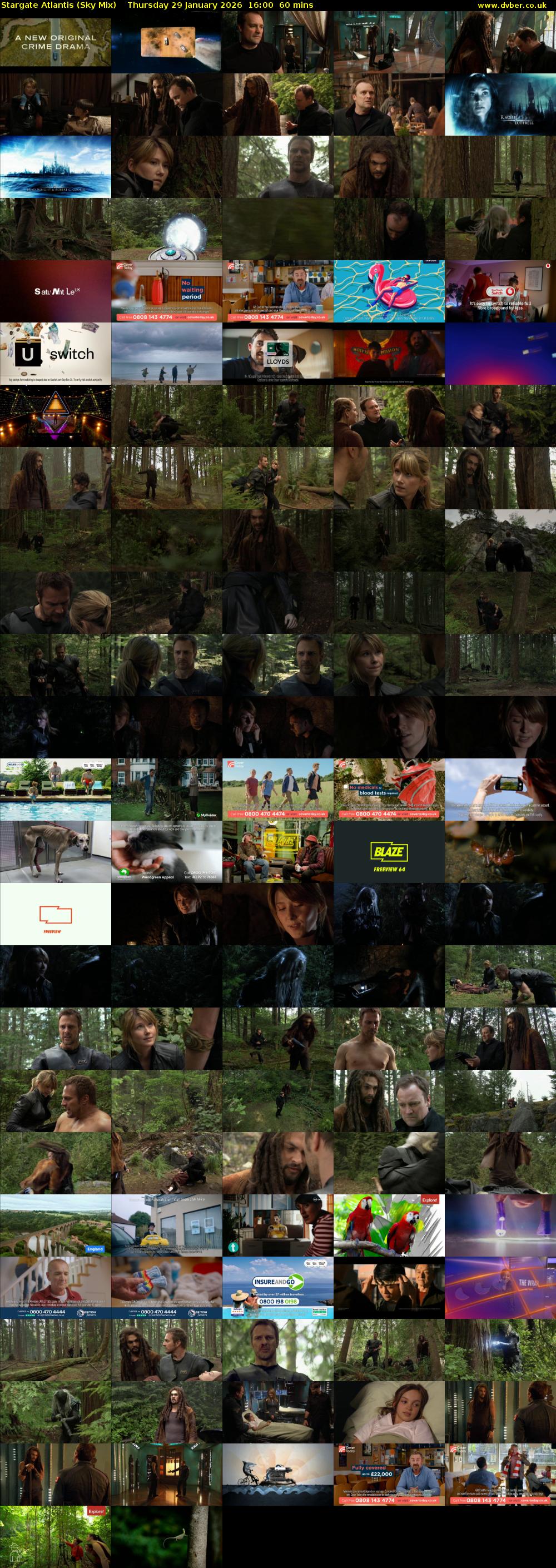 Stargate Atlantis (Sky Mix) Thursday 29 January 2026 16:00 - 17:00