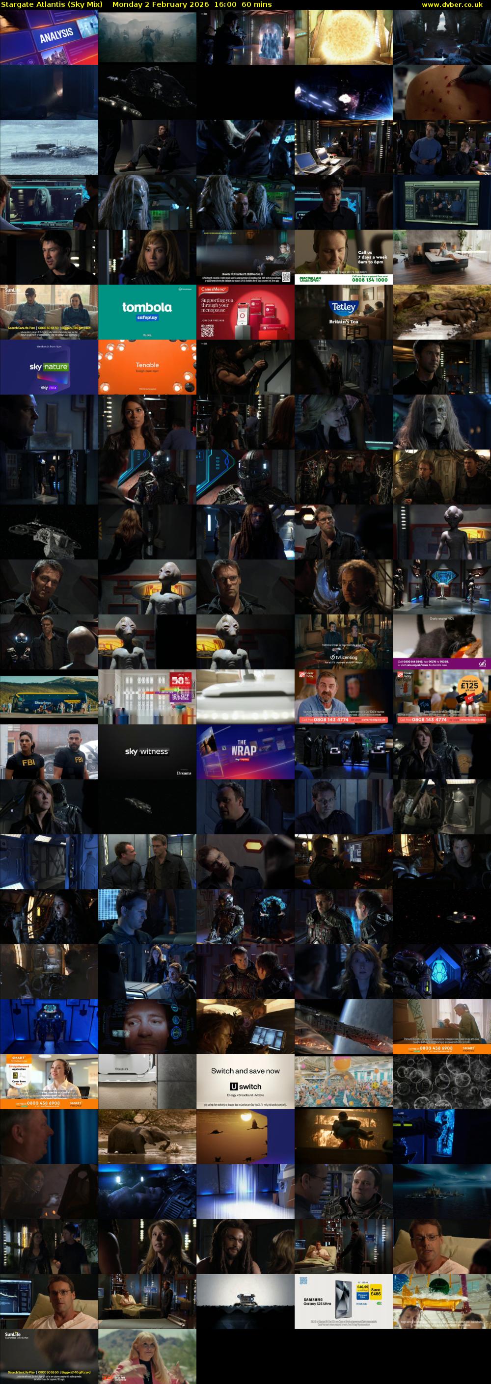 Stargate Atlantis (Sky Mix) Monday 2 February 2026 16:00 - 17:00