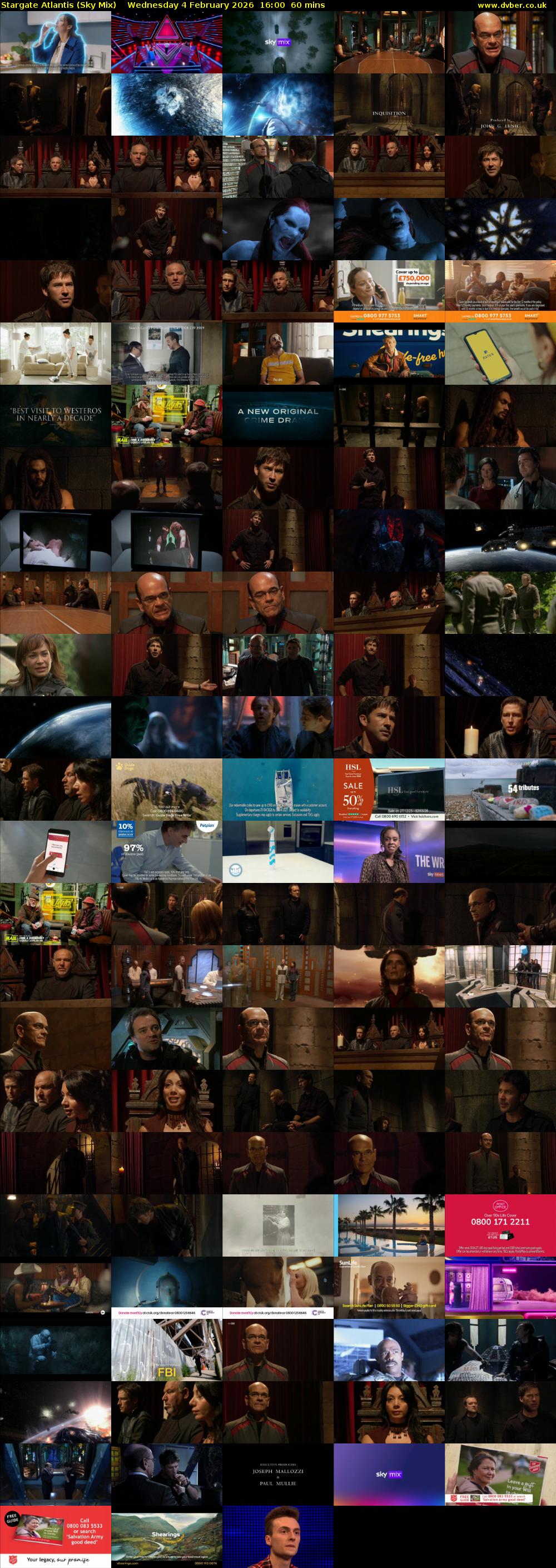 Stargate Atlantis (Sky Mix) Wednesday 4 February 2026 16:00 - 17:00