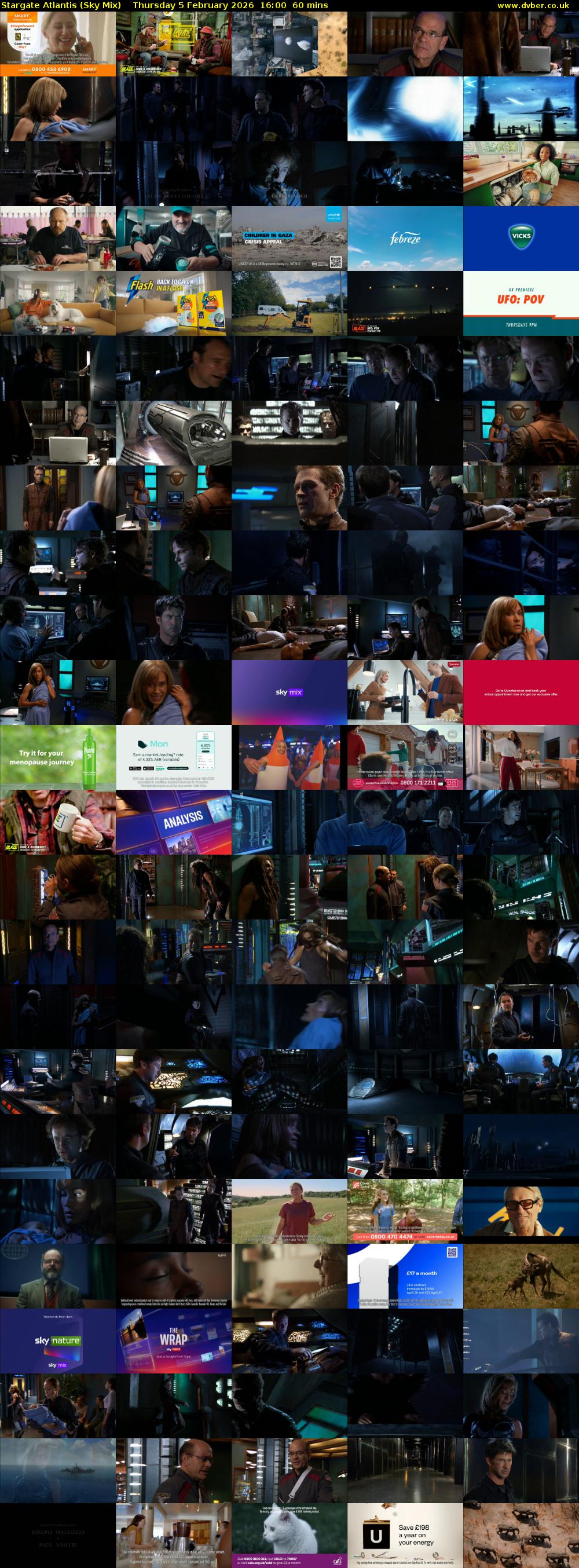Stargate Atlantis (Sky Mix) Thursday 5 February 2026 16:00 - 17:00