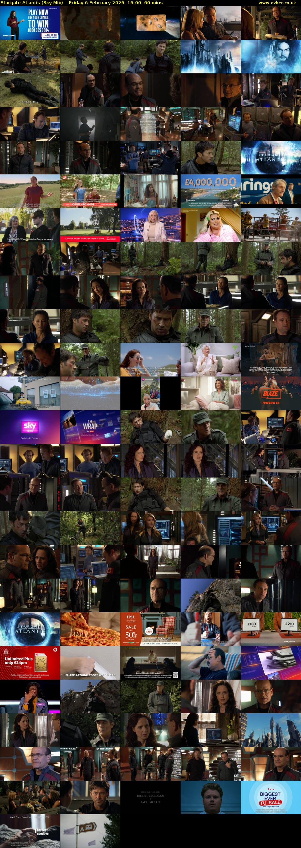 Stargate Atlantis (Sky Mix) Friday 6 February 2026 16:00 - 17:00