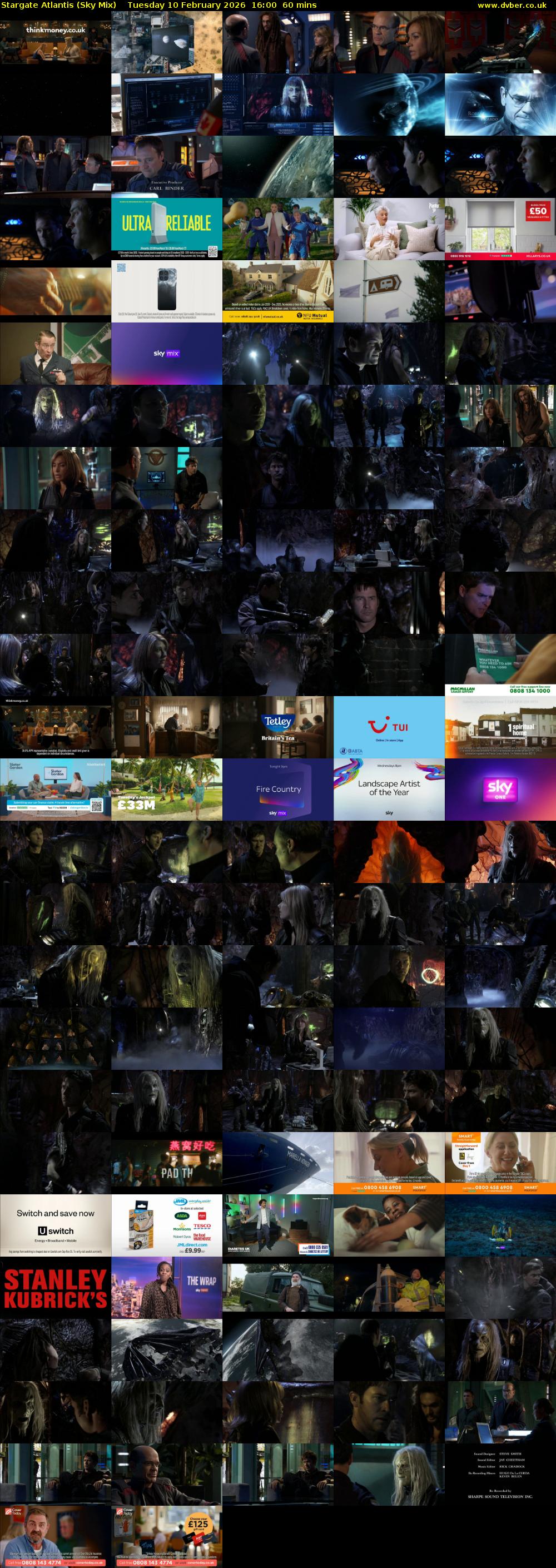 Stargate Atlantis (Sky Mix) Tuesday 10 February 2026 16:00 - 17:00