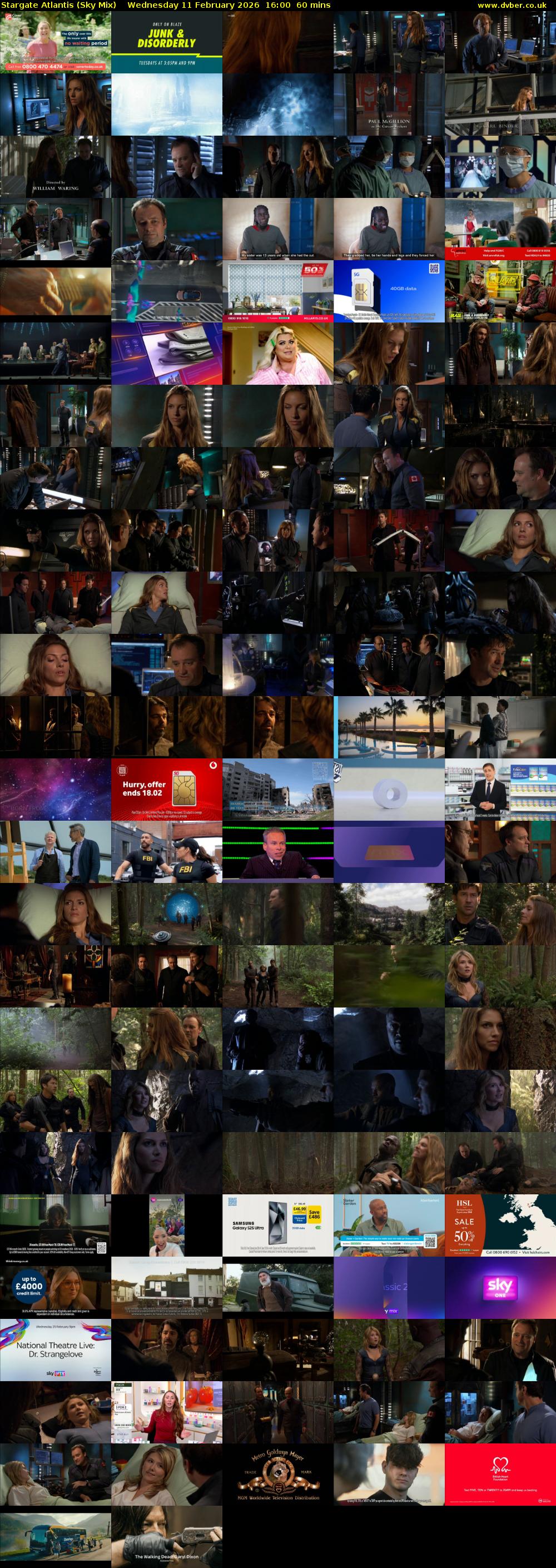 Stargate Atlantis (Sky Mix) Wednesday 11 February 2026 16:00 - 17:00