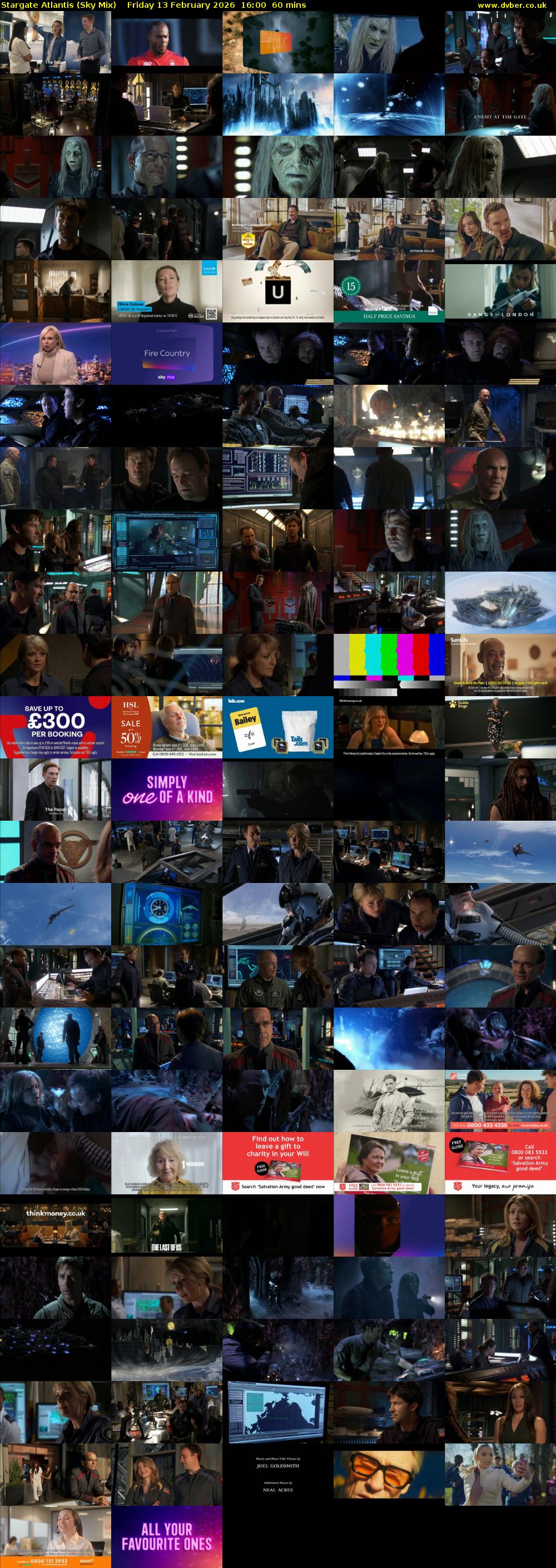 Stargate Atlantis (Sky Mix) Friday 13 February 2026 16:00 - 17:00