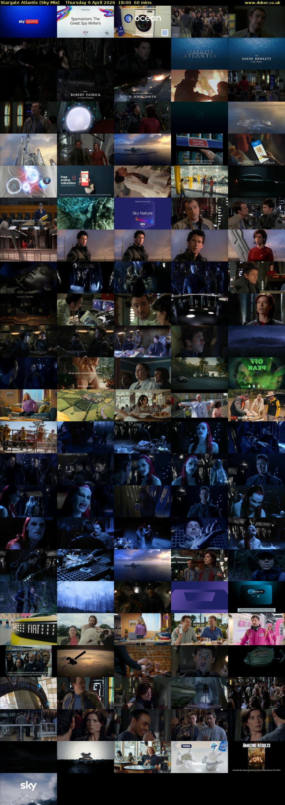 Stargate Atlantis (Sky Mix) Thursday 9 April 2026 18:00 - 19:00
