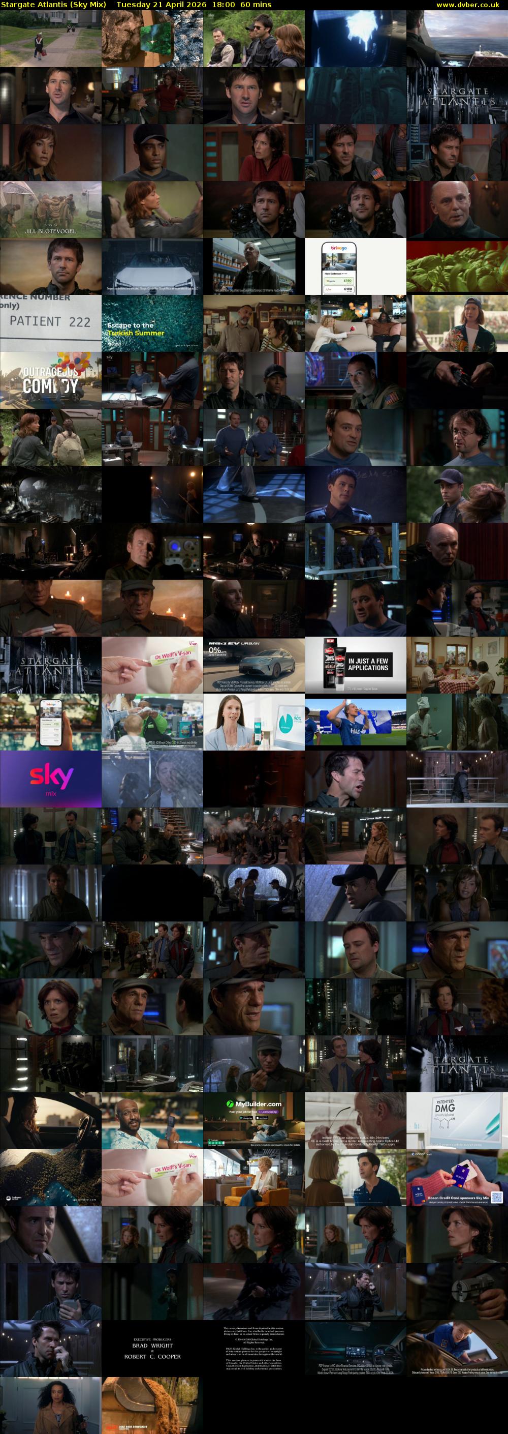 Stargate Atlantis (Sky Mix) Tuesday 21 April 2026 18:00 - 19:00