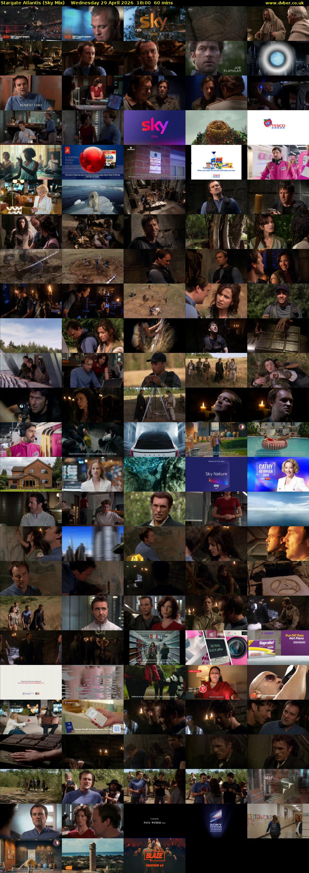 Stargate Atlantis (Sky Mix) Wednesday 29 April 2026 18:00 - 19:00