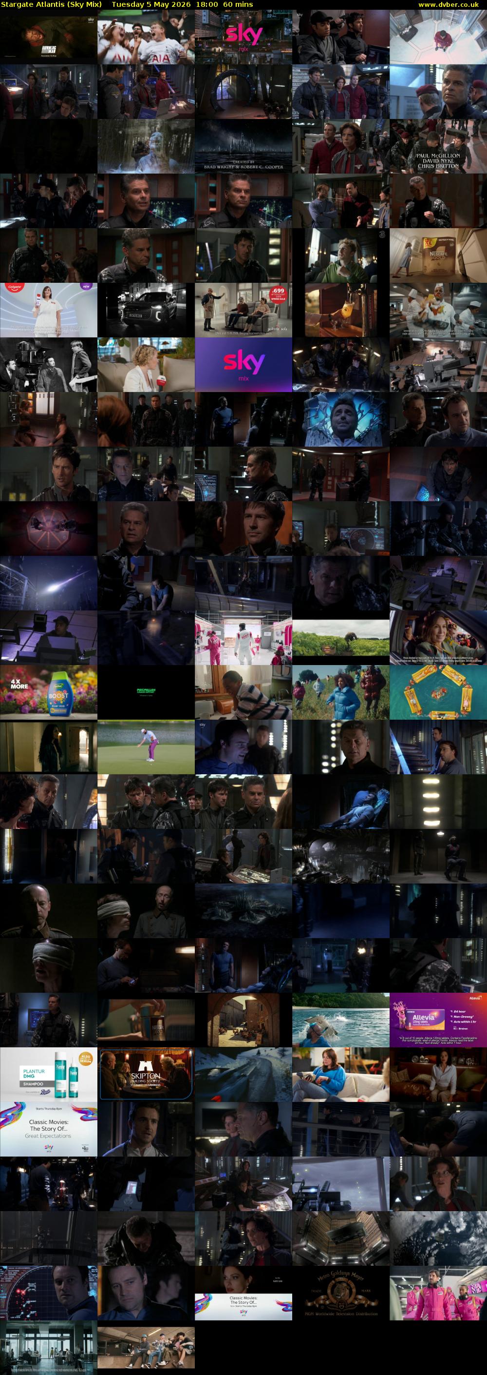 Stargate Atlantis (Sky Mix) Tuesday 5 May 2026 18:00 - 19:00