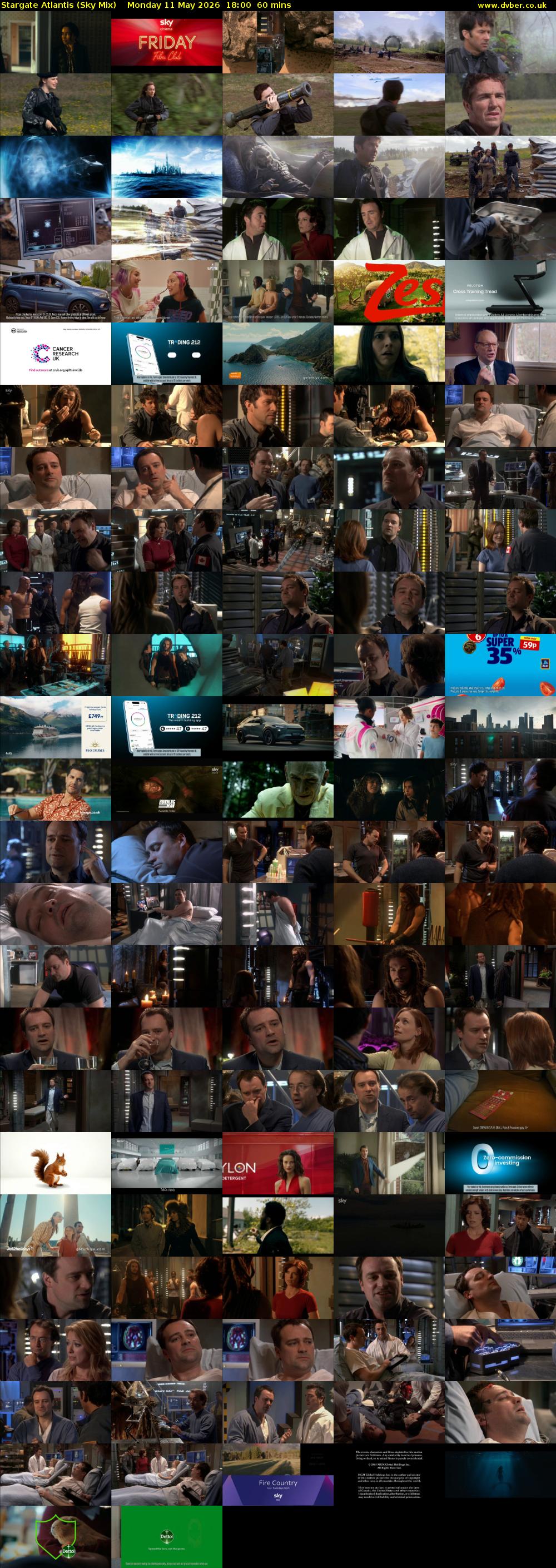 Stargate Atlantis (Sky Mix) Monday 11 May 2026 18:00 - 19:00