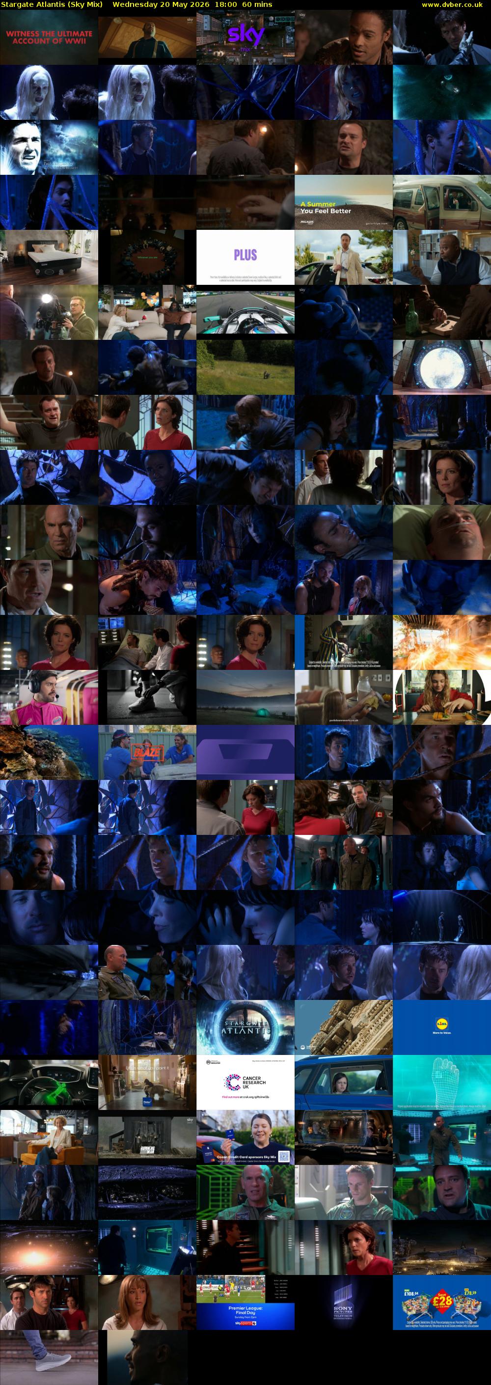 Stargate Atlantis (Sky Mix) Wednesday 20 May 2026 18:00 - 19:00