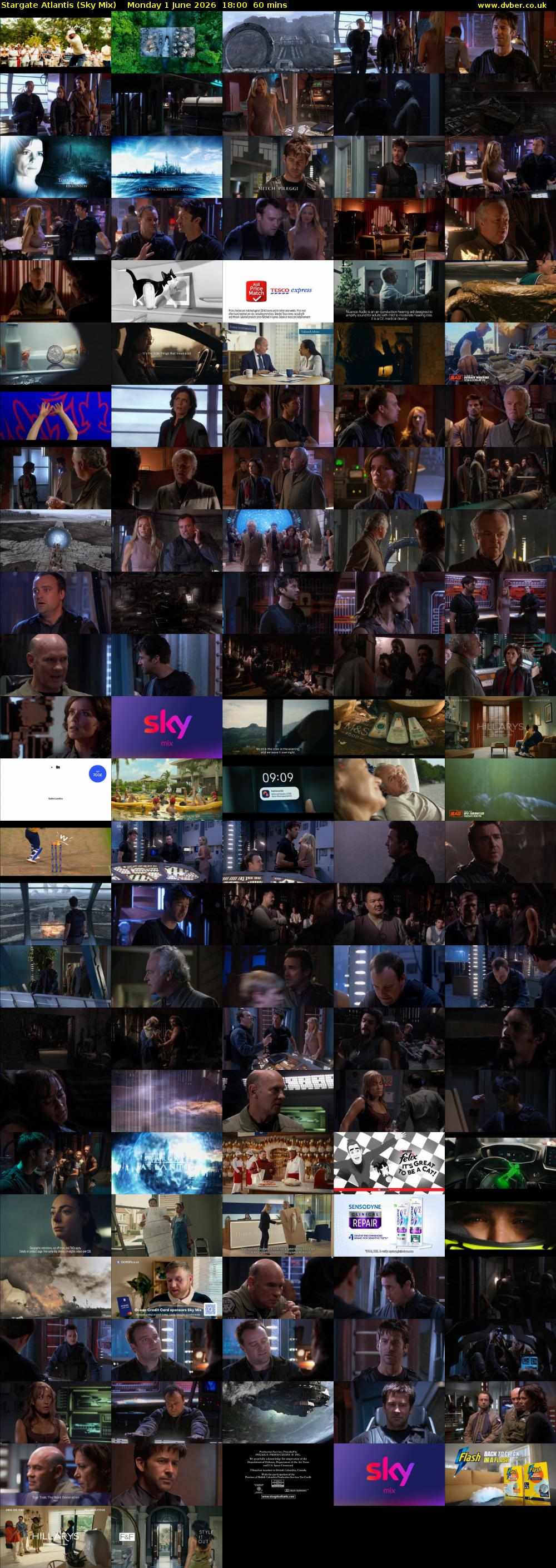 Stargate Atlantis (Sky Mix) Monday 1 June 2026 18:00 - 19:00