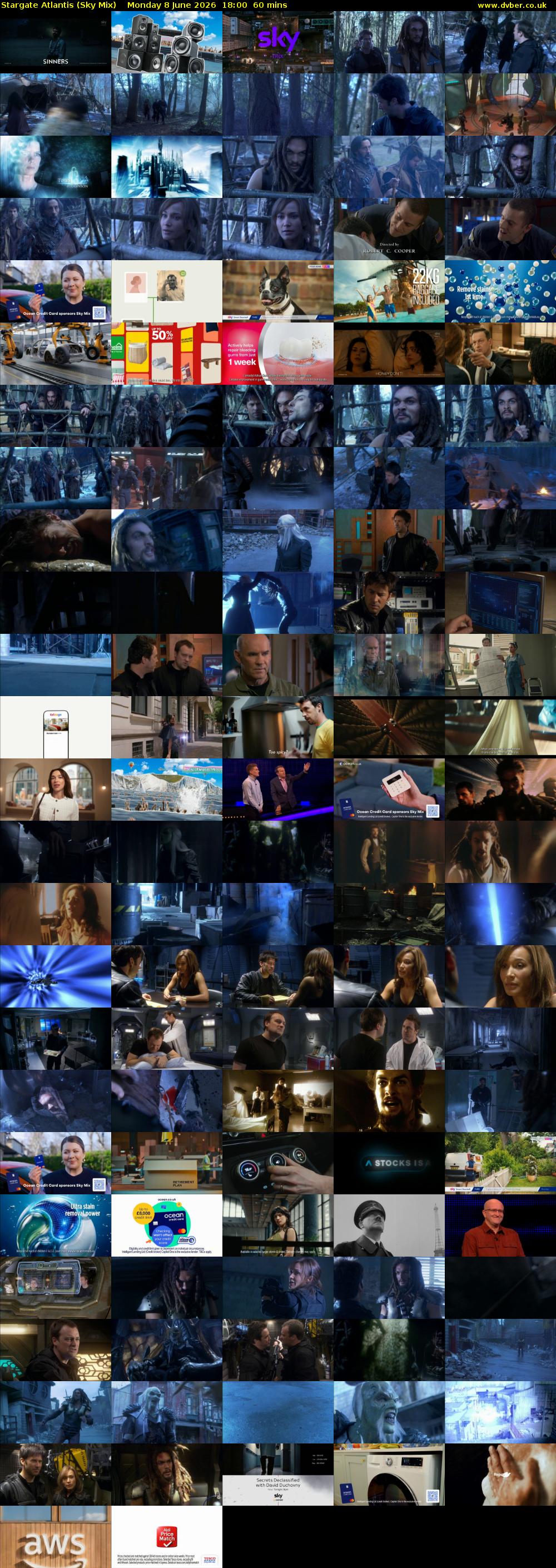 Stargate Atlantis (Sky Mix) Monday 8 June 2026 18:00 - 19:00