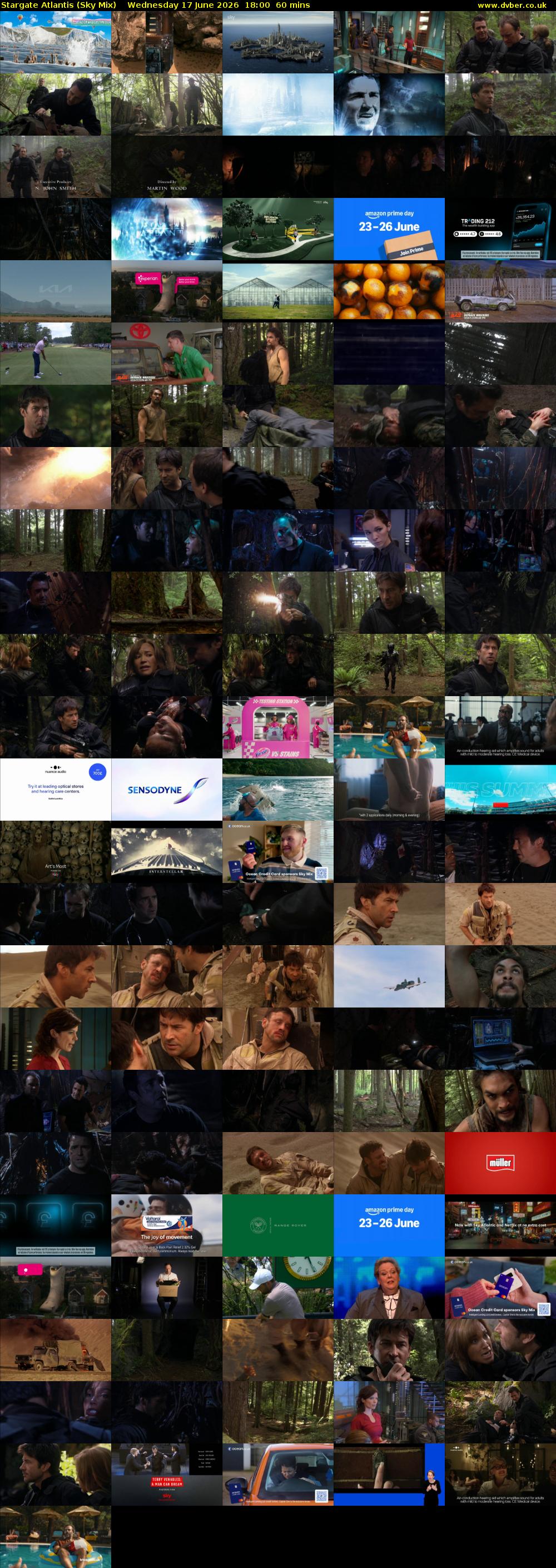 Stargate Atlantis (Sky Mix) Wednesday 17 June 2026 18:00 - 19:00