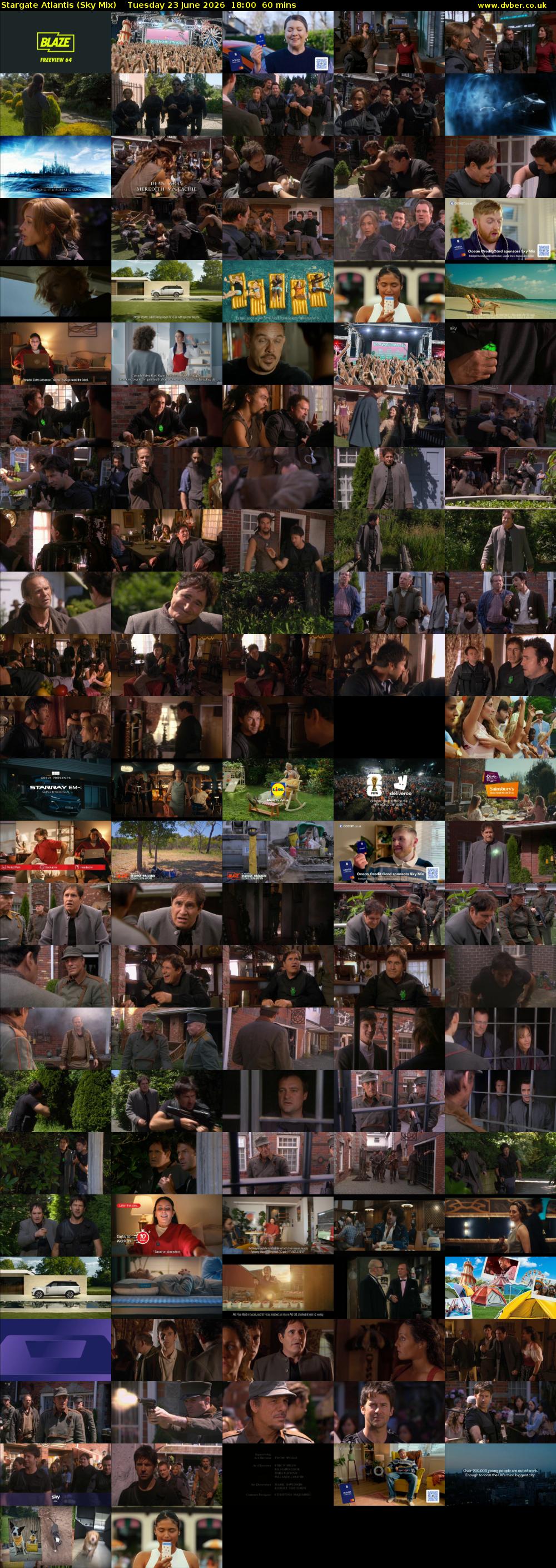 Stargate Atlantis (Sky Mix) Tuesday 23 June 2026 18:00 - 19:00